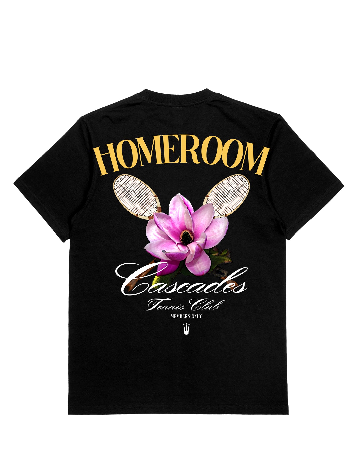 HOMEROOM - "TENNIS ACE" BLACK TEE