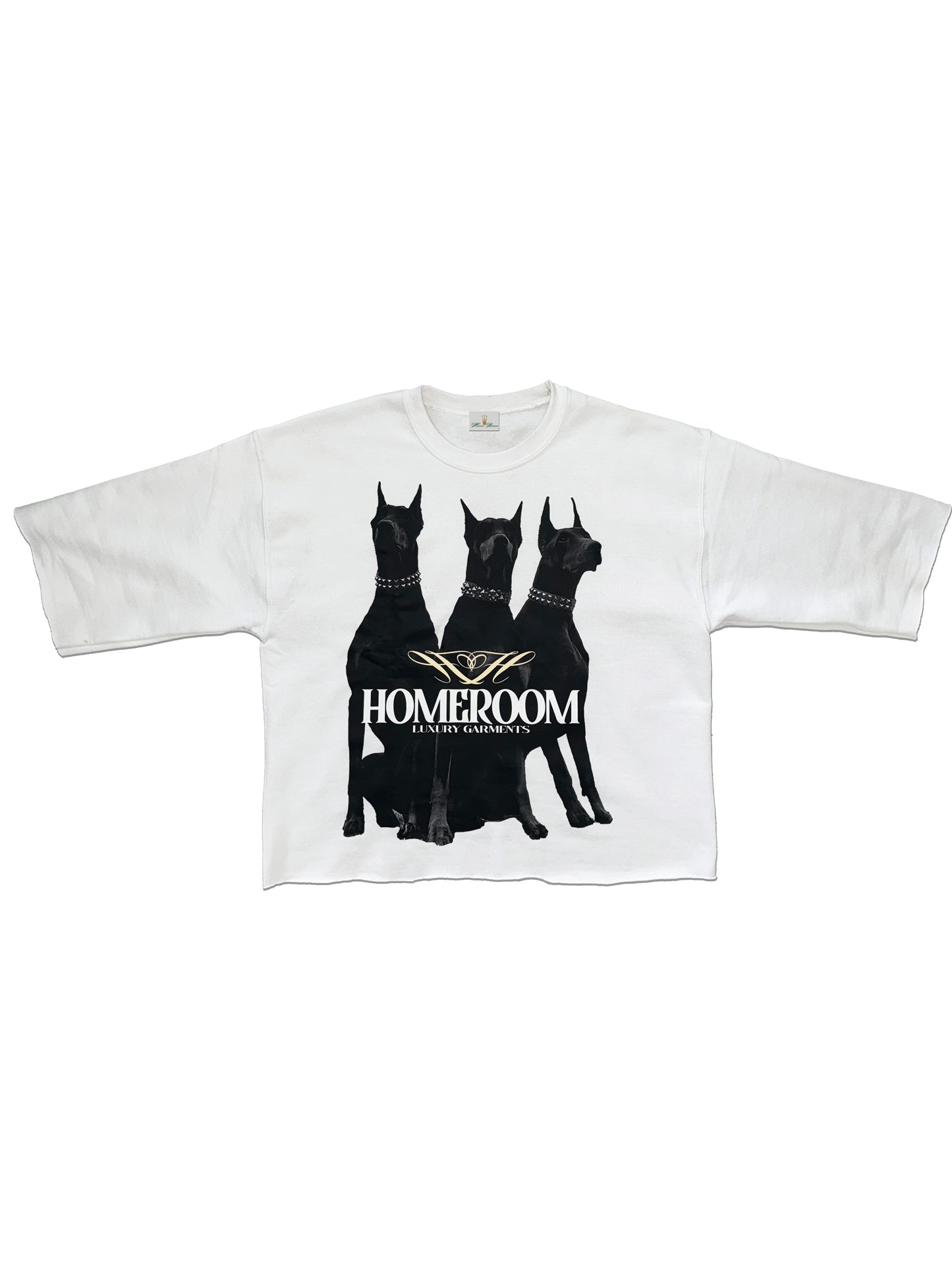 HOMEROOM - "FOR MY DAWGS" WHITE CROPPED TEE
