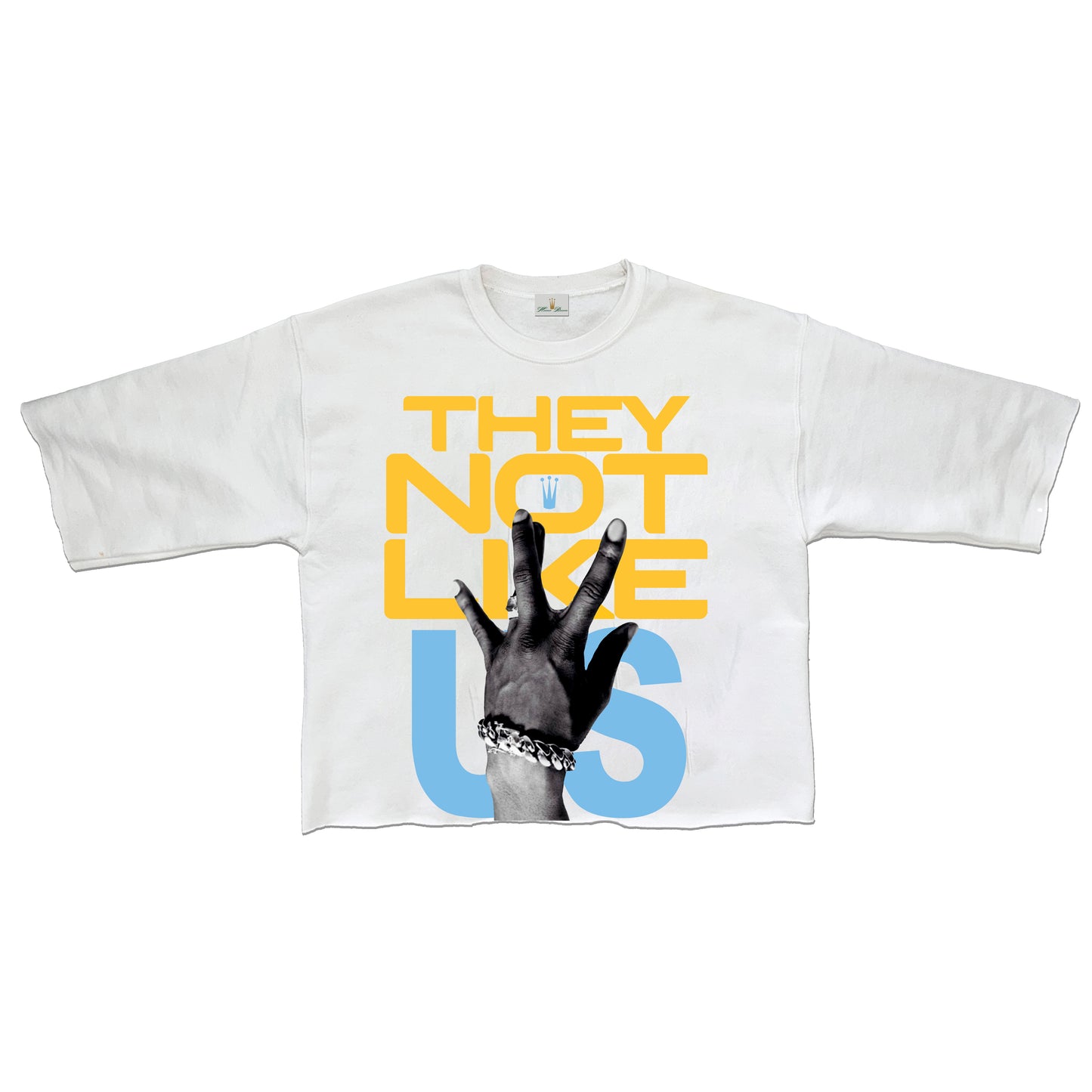 HOMEROOM - "POP OUT" LIMITED EDITION HBCU HOMECOMING WHITE CROPPED TEE