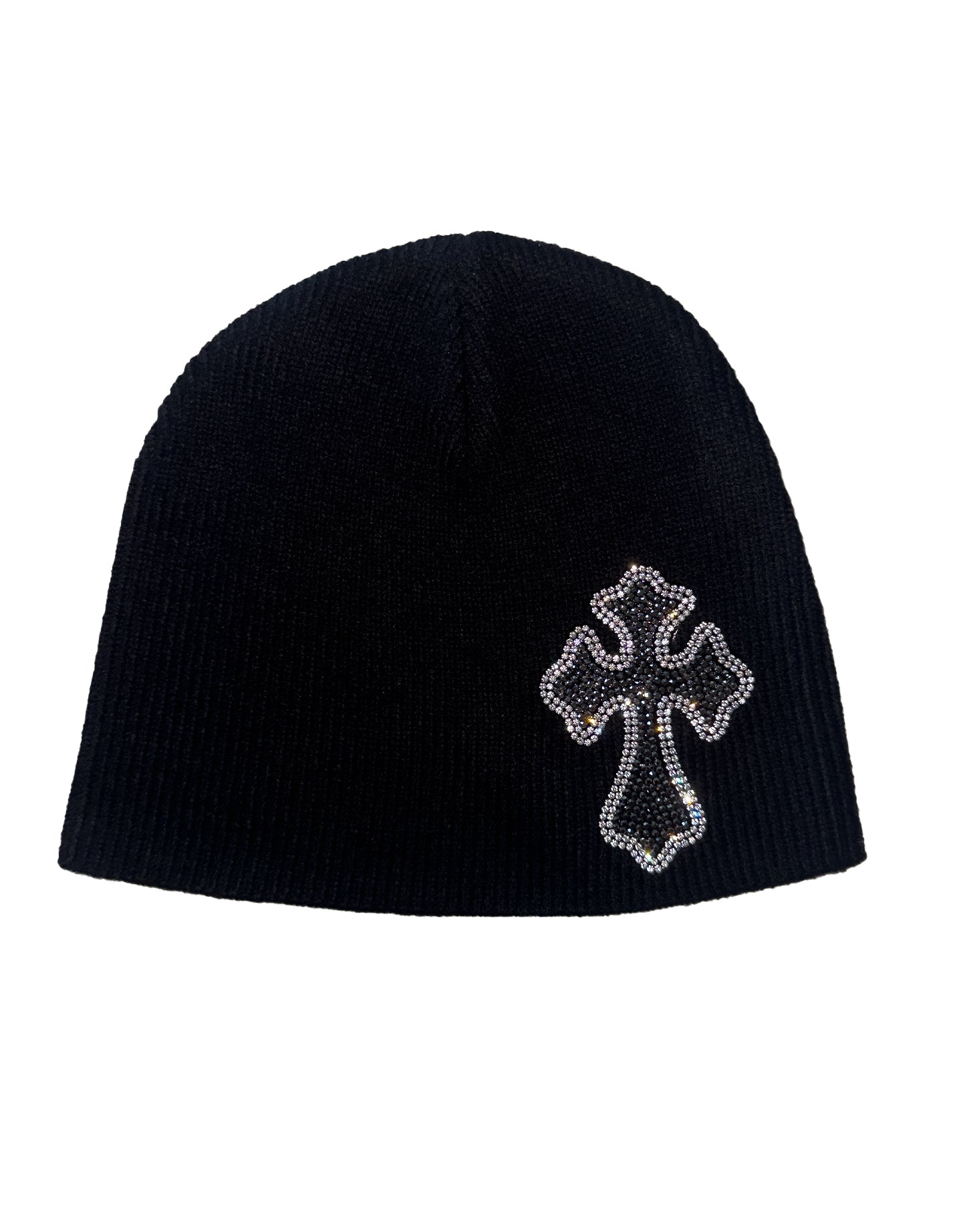 HOMEROOM-"SCHOLARS" STUDDED CROSS BEANIE (BLACK)