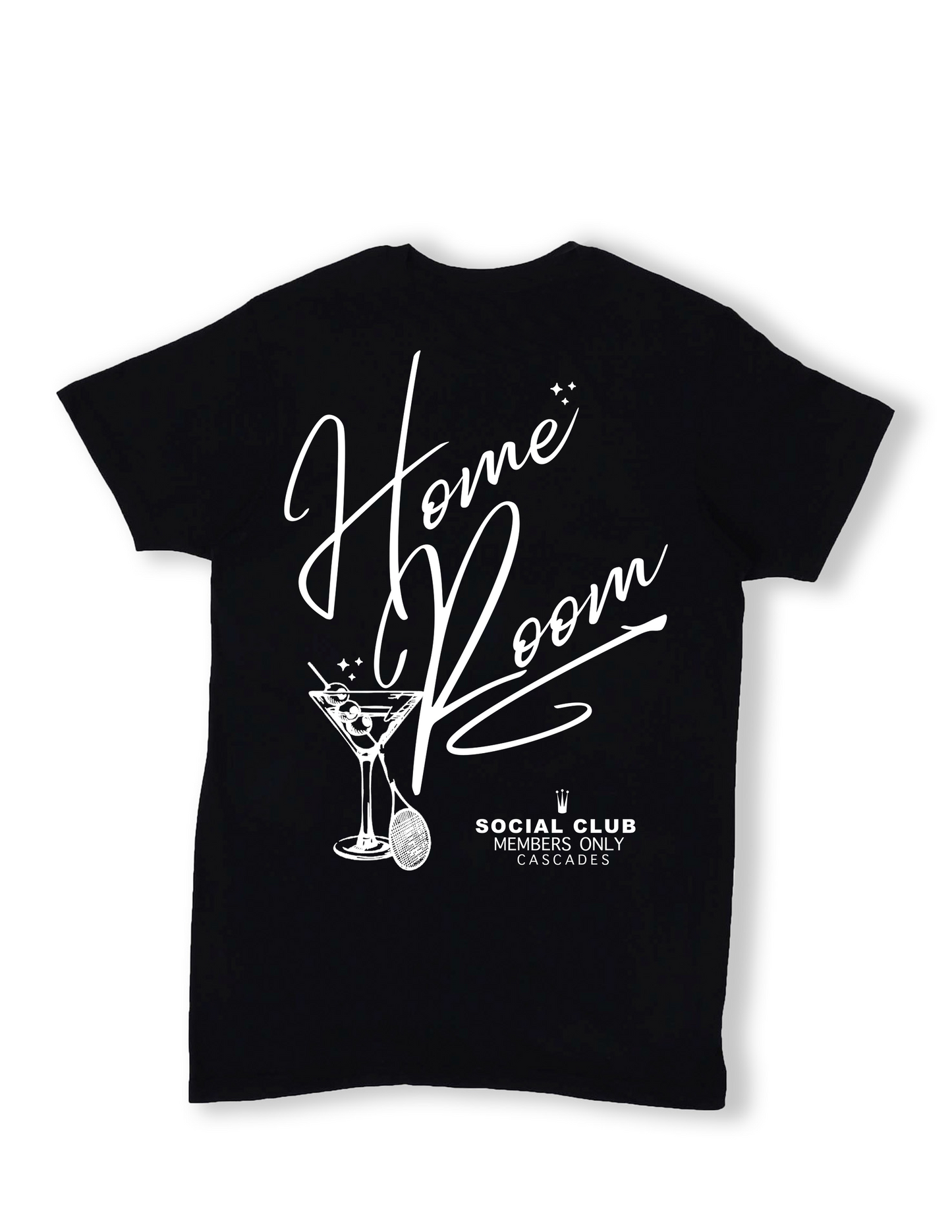 HOMEROOM - "MEMBERS ONLY SOCIAL CLUB" BLACK TEE