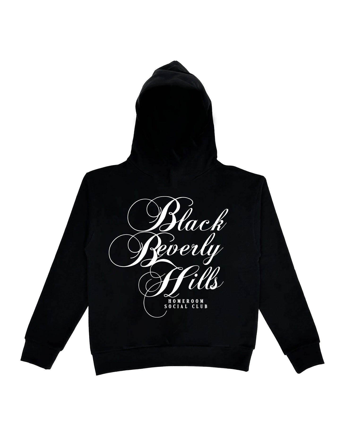 HOMEROOM-"BLACK BEVERLY HILLS" BLACK HOODIE