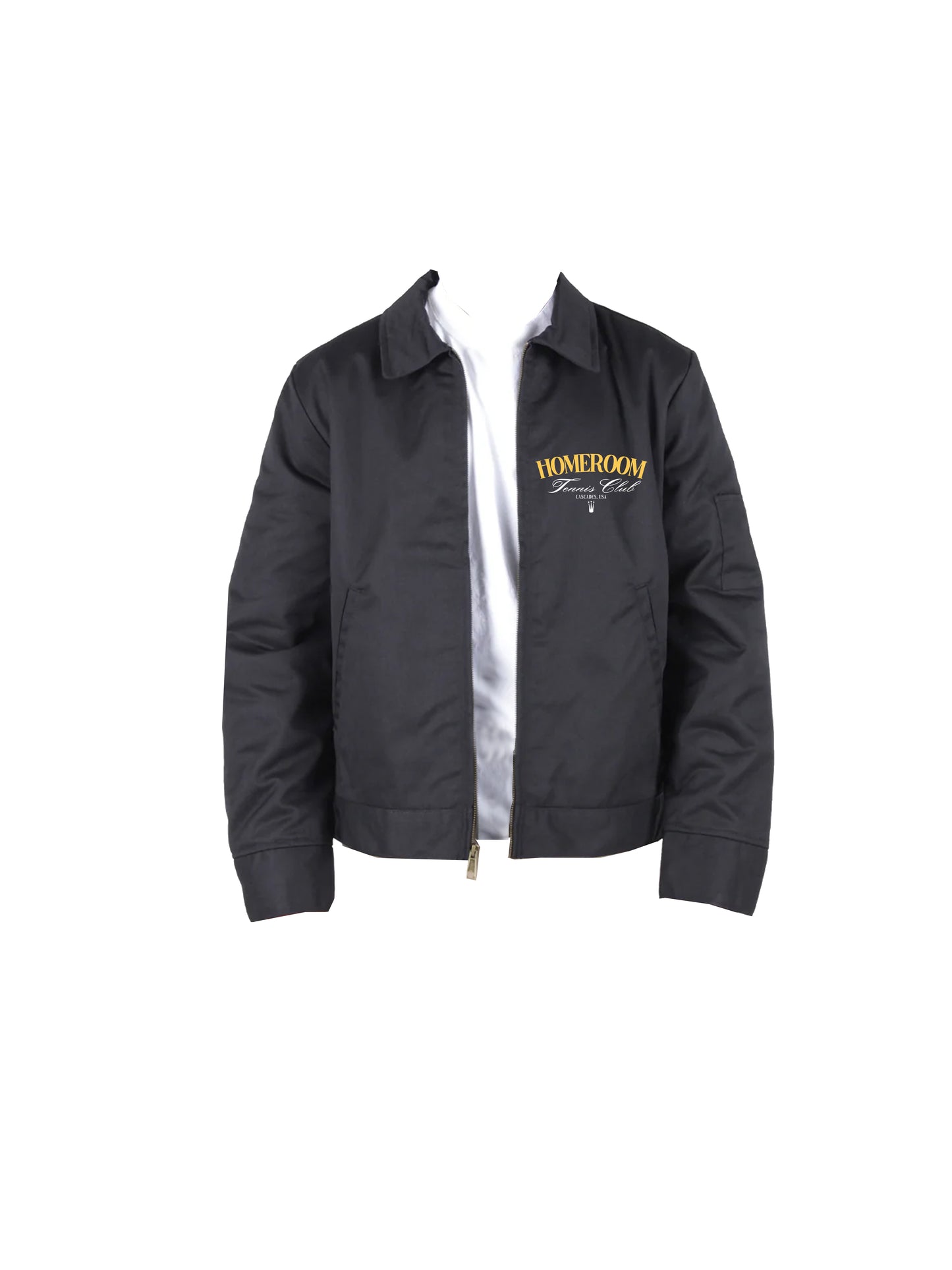 HOMEROOM- "CASCADES TENNIS CLUB" WORK JACKET (BLACK)