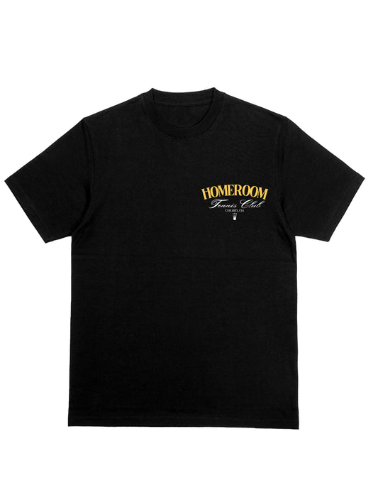 HOMEROOM - "TENNIS ACE" BLACK TEE