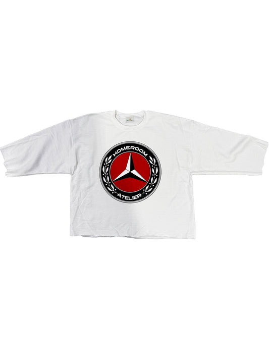 HOMEROOM - "BOUGIE AUTOMOBILE" WHITE CROPPED TEE